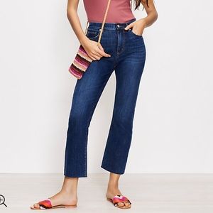 LOFT Women’s Fresh Cut High Rise Kick Crop Jeans